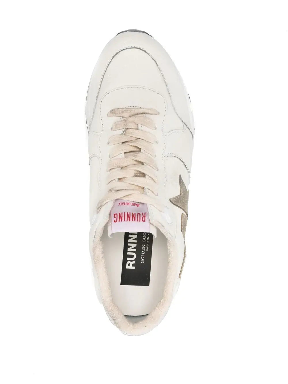 Golden Goose Running Sole Sneakers in White Silver The New Trend