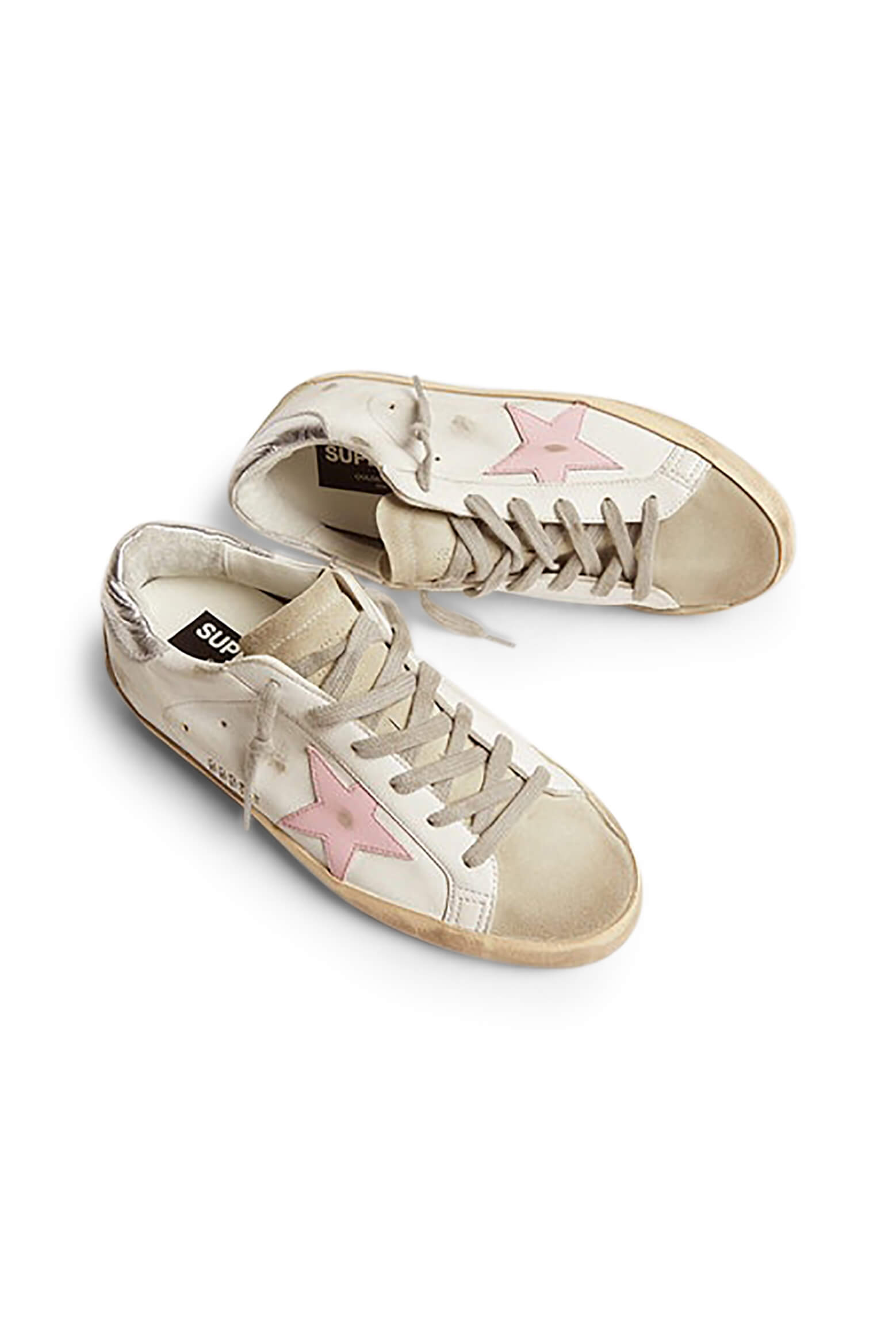 Golden goose white and silver best sale superstar sneakers