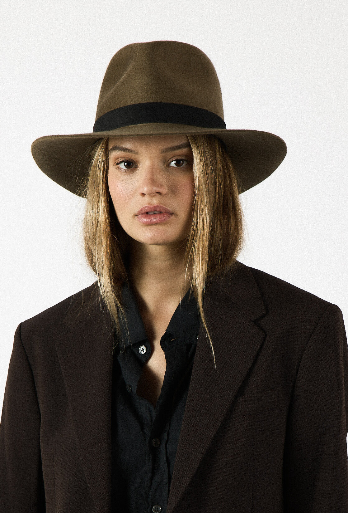 Janessa Leone Luca Fedora in Camel from The New Trend