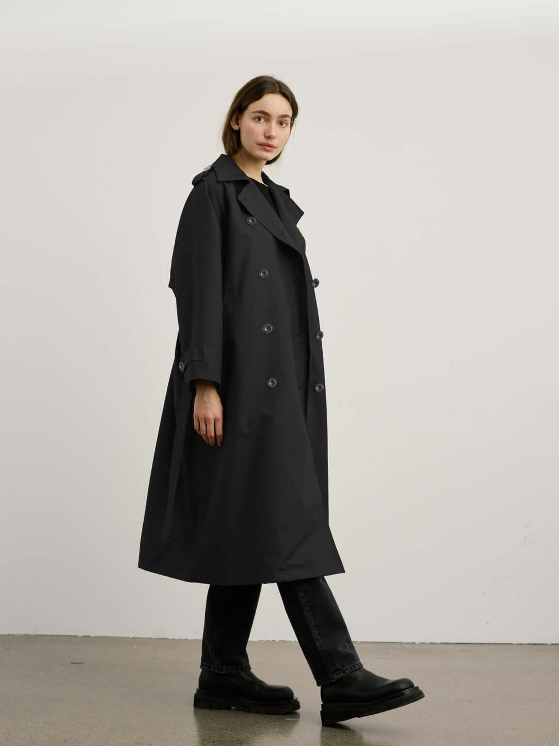 Gray trench sale