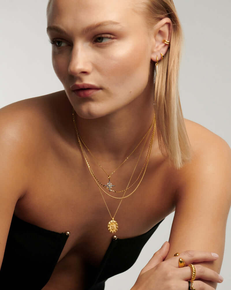 Missoma Box Link Double Chain Necklace in Gold. Shop Missoma at The New Trend. Free Shipping over $300 AUD.