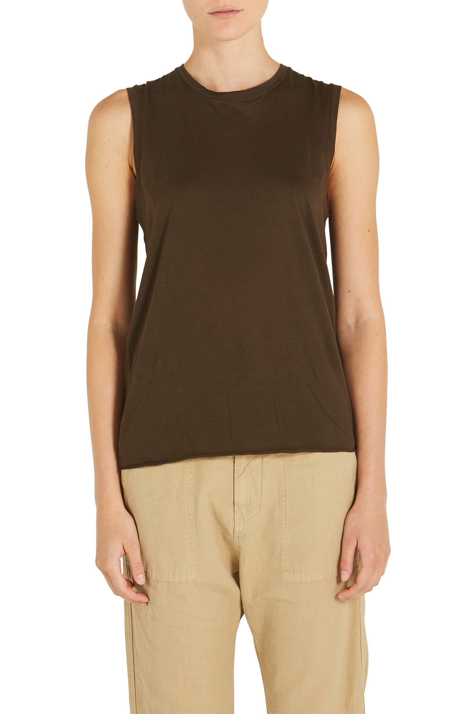 Nili Lotan Muscle Tee in Mocha from The New Trend