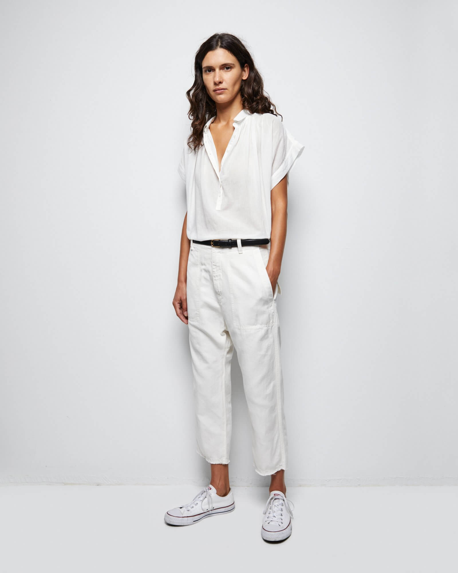 Nili Lotan Normandy Blouse in Ivory from The New Trend