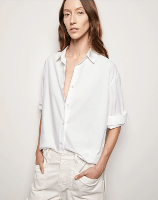 Nili Lotan Yorke Shirt in White from The New Trend