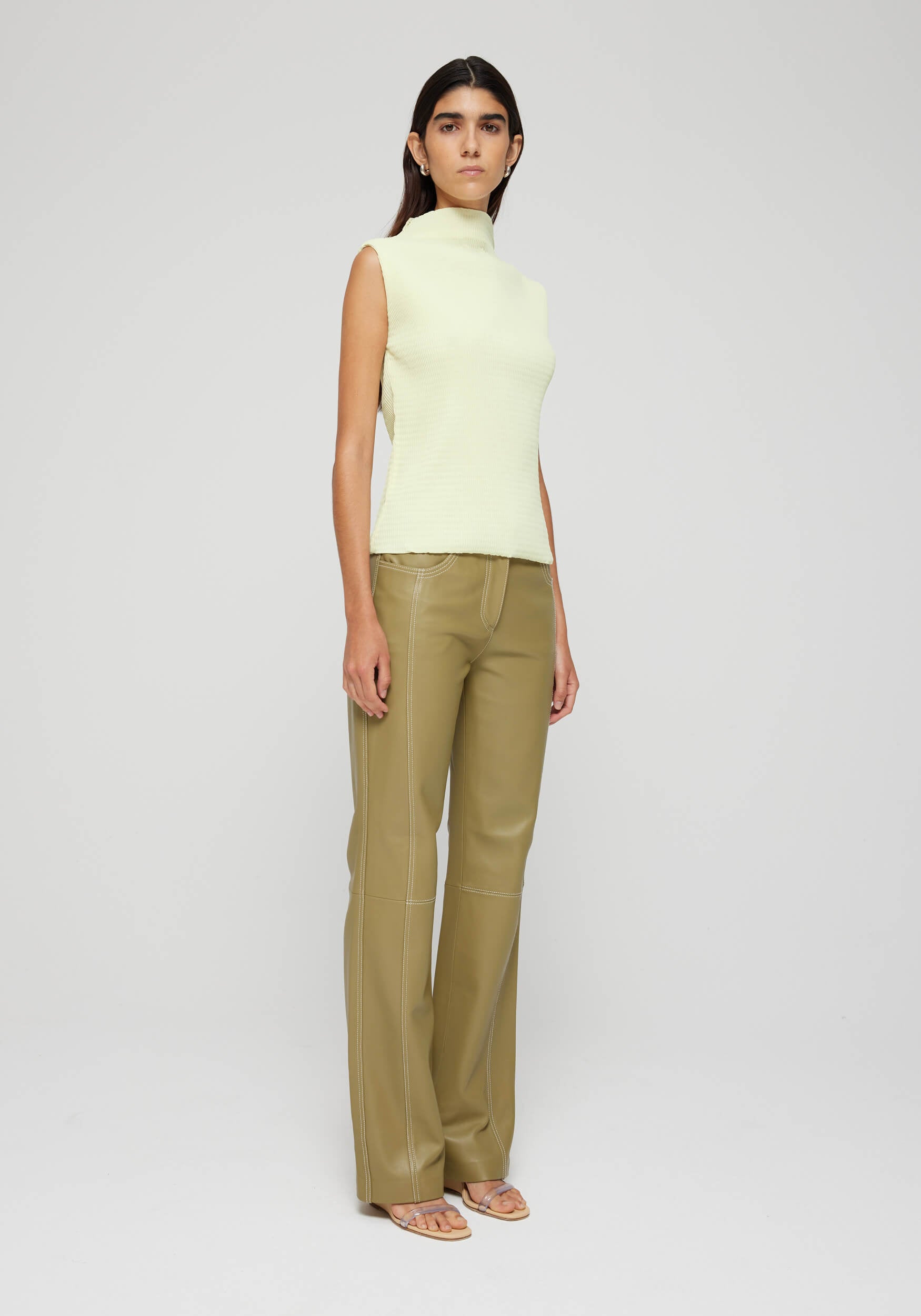 Rohe Sleeveless Textured Top in Light Yellow available at TNT The New Trend Australia. Free shipping on orders over $300 AUD.