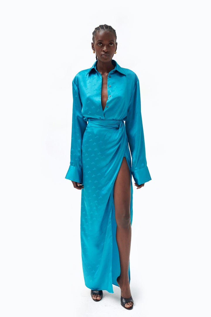 Ronny Kobo Blythe Skirt in Caneel Bay Blue from The New Trend