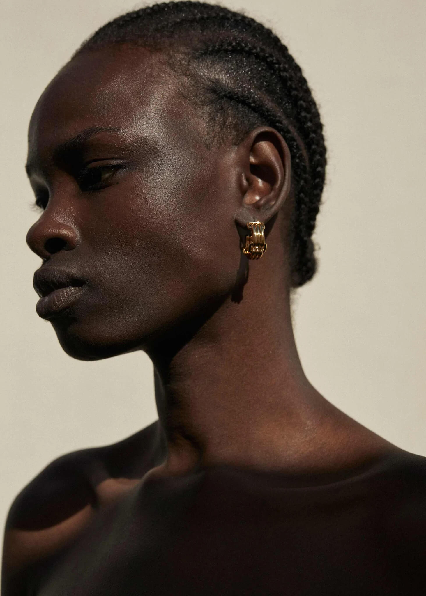 Rylan Flat Link Hoop Earring available at The New Trend