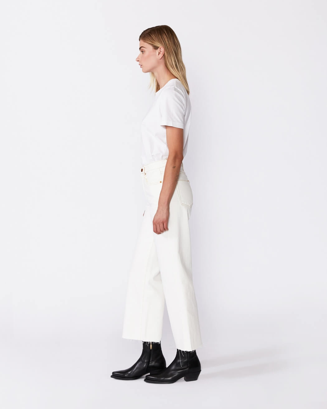 SLVRLAKE Grace High Rise Wide Leg Jeans in Natural White from The New Trend