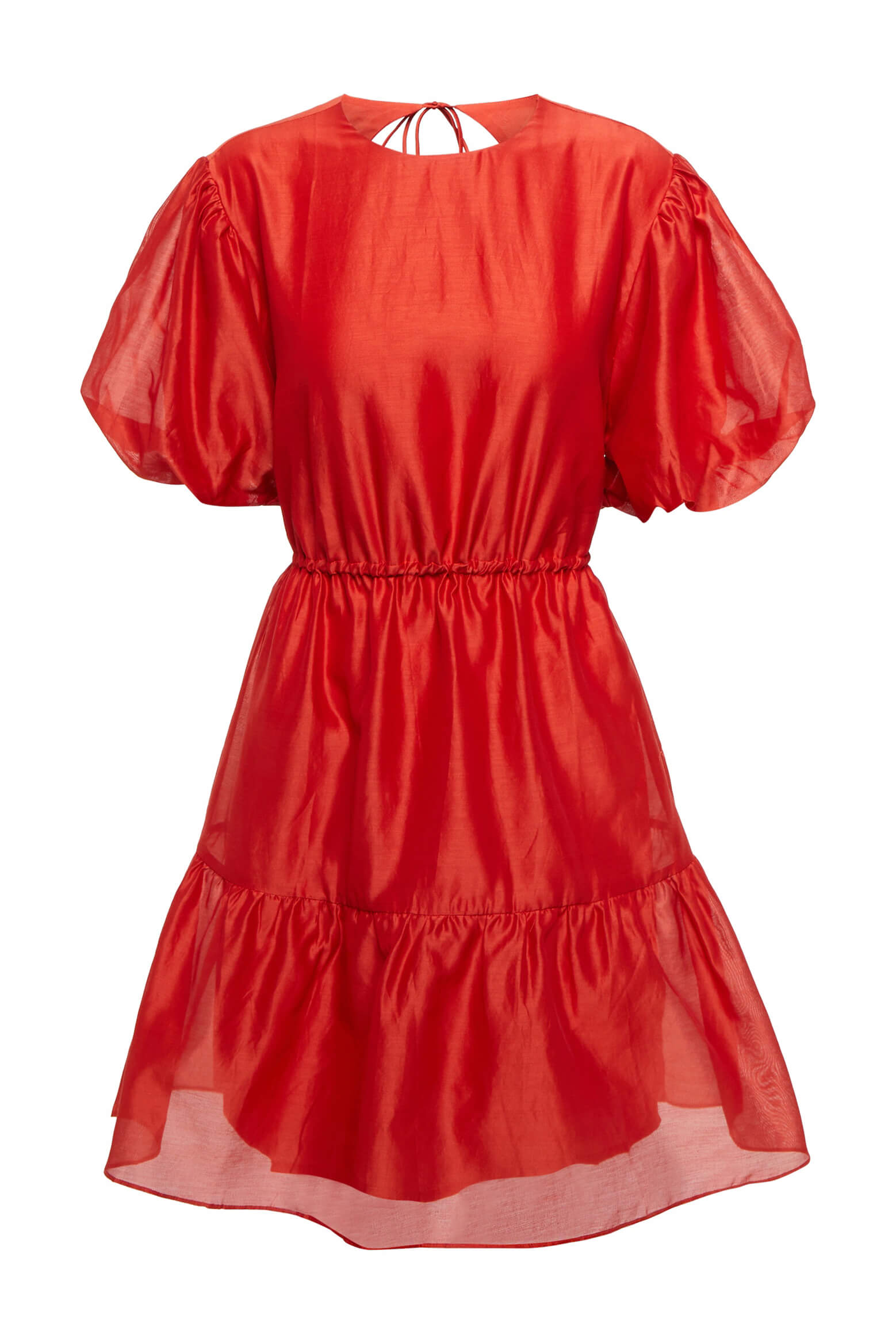 Sir Lucelia Puff Sleeve Mini Dress in Red from The New Trend
