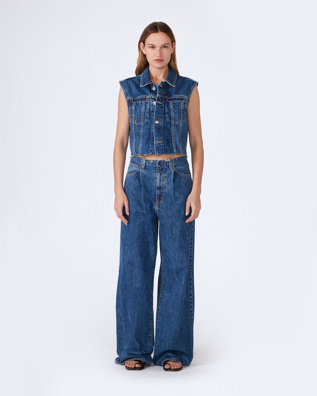 Slvrlake Taylor Wide Pleat Jean in Sweet Memory available at TNT The New Trend Australia.