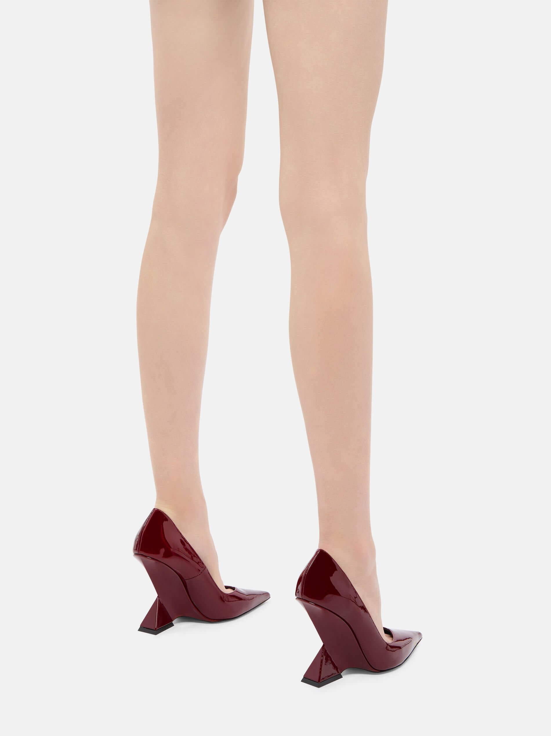 The Attico Cheope Pump in Wine Red The New Trend