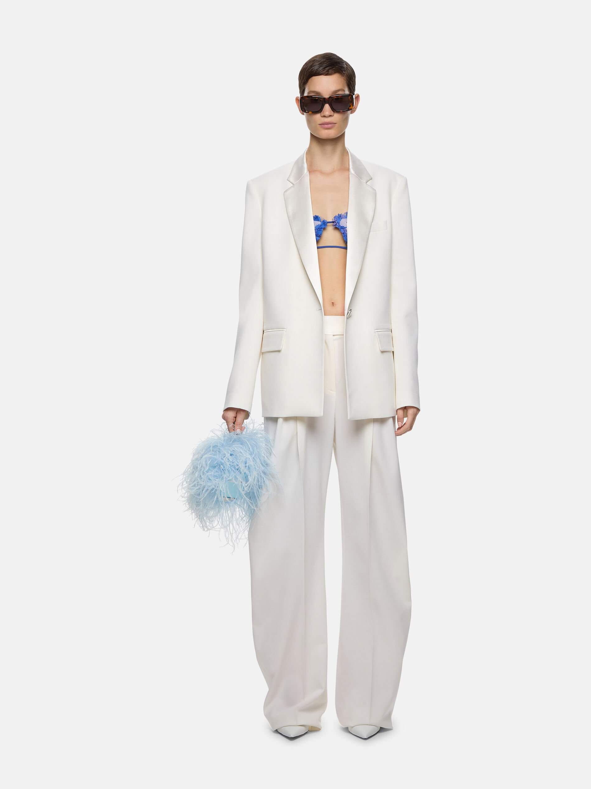 The Attico Gary Long Pants in Milk from The New Trend