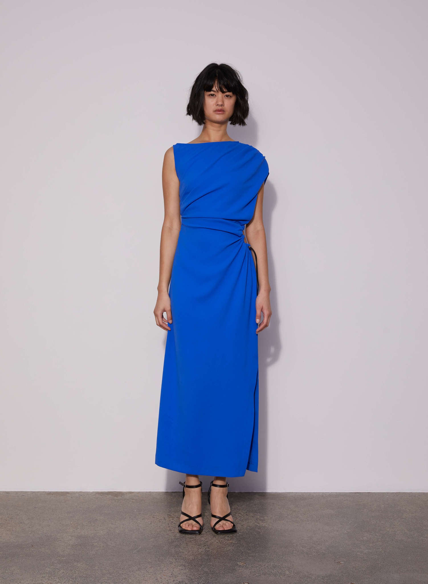 Wynn Hamlyn Bungy Slip Dress in Persian Blue available at TNT The New Trend Australia.