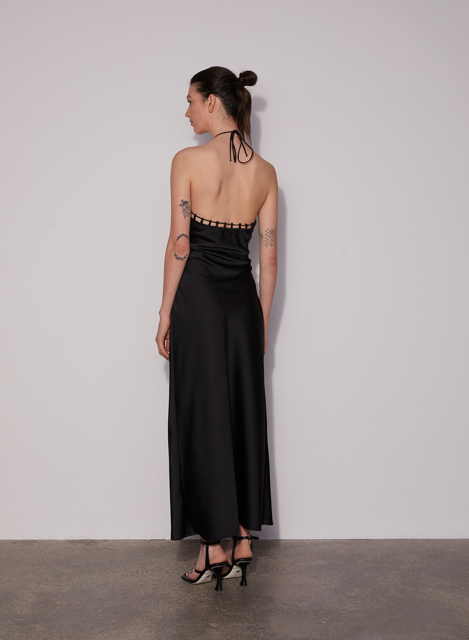 WYN HAMLYN Sunny Slip Dress in Black | TNT The New Trend